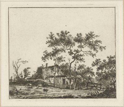 Landskab med gård Seks landskaber (titel på objekt) af Hermanus Fock