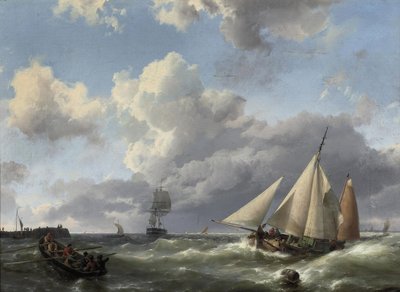 På vej mod havnen af Hermanus Koekkoek