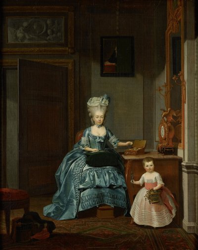 Susanna van Collen født Mogge og hendes datter, 1776 af Hermanus Numan