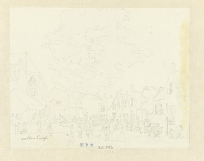 Marked i landsbyen Valkenburg af Hermanus Petrus Schouten