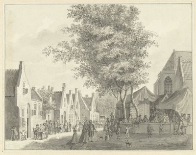Marked i landsbyen Valkenburg af Hermanus Petrus Schouten
