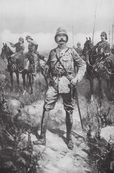 Lord Kitchener på Veldt (litografi) af Hermanus Willem (after) Koekkoek