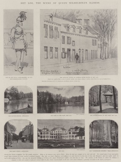 Het Loo, scenen for dronning Wilhelminas sygdom af Hermanus Willem Koekkoek