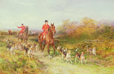 Jagtscene af Heywood Hardy