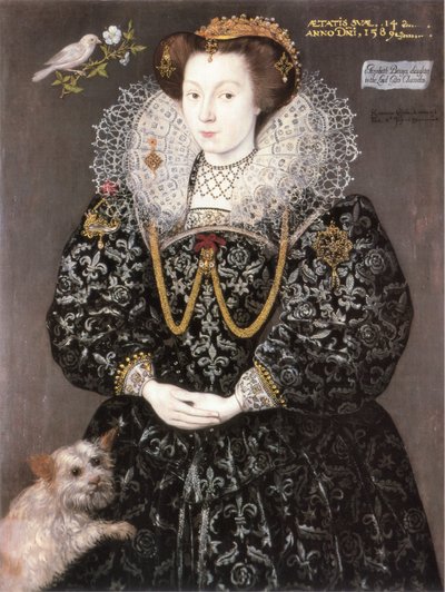 Elizabeth Brydges 1589 af Hieronimo Custodis