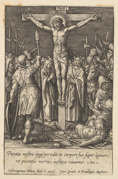 Kristus korsfæstet, før 1619. af Hieronymous Wierix