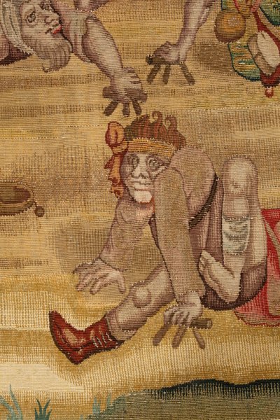 Gobelin inspireret af Hieronymus Boschs værk, ca. 1560 (guld, sølv, silke og uld) af Hieronymus (after) Bosch