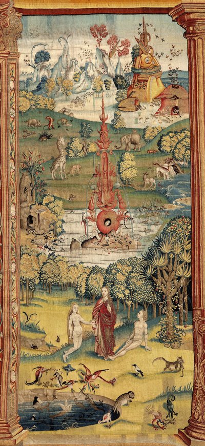 De jordiske glæders have. ca. 1560 (tæppe) af Hieronymus (after) Bosch