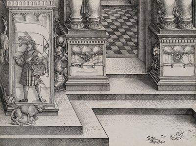 Nedre del af indgangen til den højre portal Die Porten des Adels og Ydre Ri..., 1515. af Hieronymus Andreae