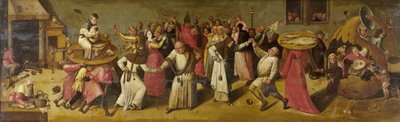 Slaget mellem karneval og fastelavn, ca. 1600-20 af Hieronymus Bosch