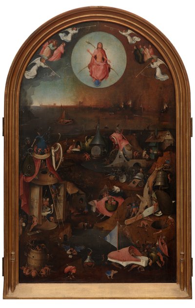 Centralpanel af den sidste dom (olie på panel) af Hieronymus Bosch