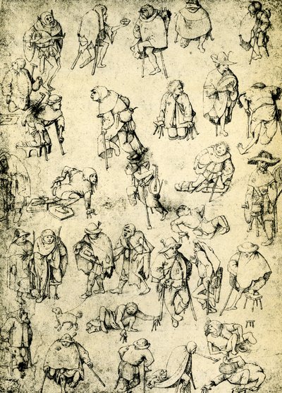 Krøblinge, tiggere og tiggermusikere af Hieronymus Bosch