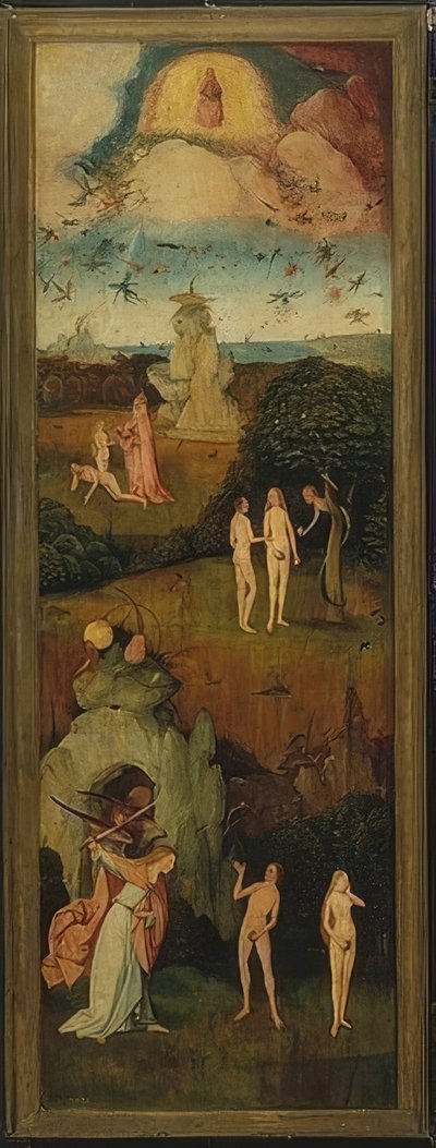 Høvognen (triptykon). Venstre panel. Omkring 1515 af Hieronymus Bosch