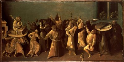 Slaget ved karneval med faste af Hieronymus Bosch