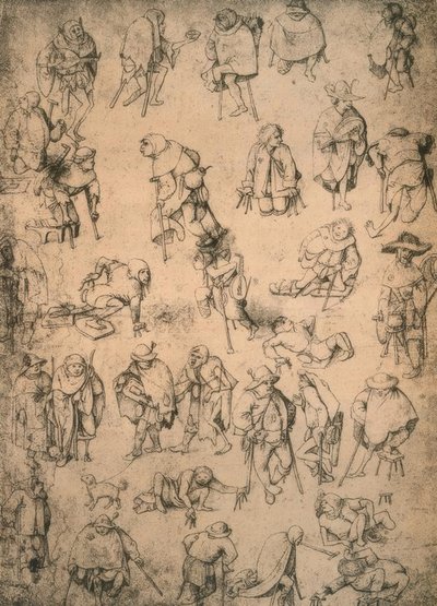 Krøblinger, tiggere og tiggermusikere af Hieronymus Bosch