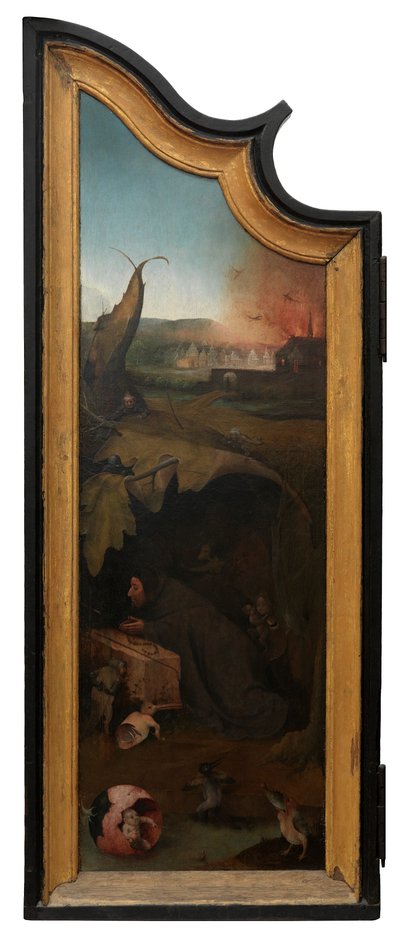 Venstre panel af Jobs Triptykon, ca. 1500-24 (olie på panel) af Hieronymus Bosch