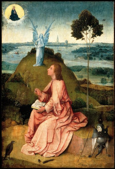 Sankt Johannes evangelisten på Patmos, ca. 1505 af Hieronymus Bosch