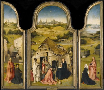Kongernes tilbedelse, ca. 1495 af Hieronymus Bosch