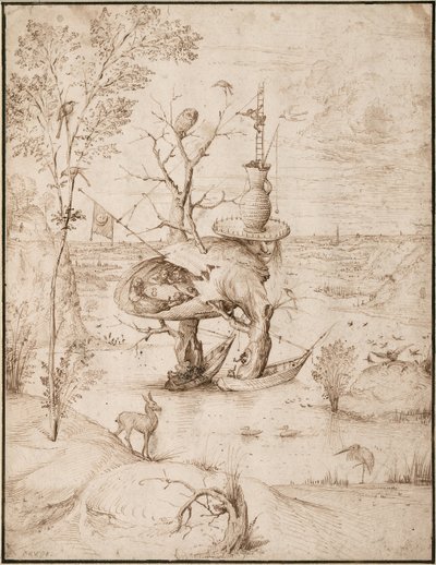 Træmanden, ca. 1505 (brunt blæk på papir) af Hieronymus Bosch