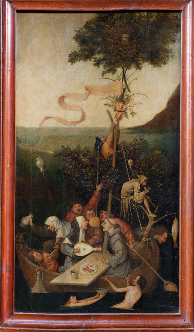 Tåbernes skib, ca. 1500 (maleri på træ) af Hieronymus Bosch