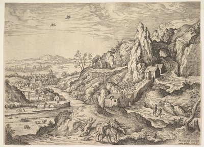 Abraham og Isak på vej til Offer, 1558. af Hieronymus Cock