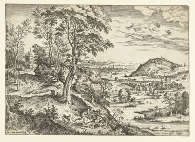 Cephalus og Procris Landskaber med bibelske og mytologiske scener (serietitel) af Hieronymus Cock