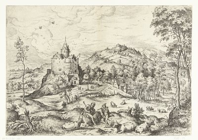 Mercury og Argus Landskaber med bibelske og mytologiske scener (serietitel) af Hieronymus Cock