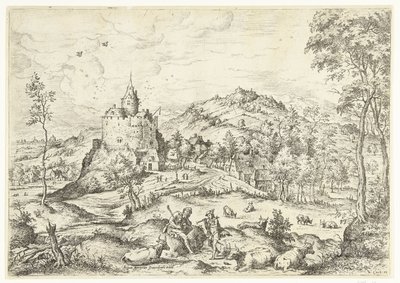Mercury og Argus Landskaber med bibelske og mytologiske scener (serietitel) af Hieronymus Cock
