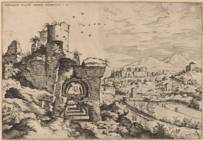 Ruiner på Palatinen, ser mod Caracalla-badene af Hieronymus Cock