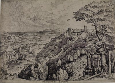 Sankt Hieronymus i ørkenen af Hieronymus Cock