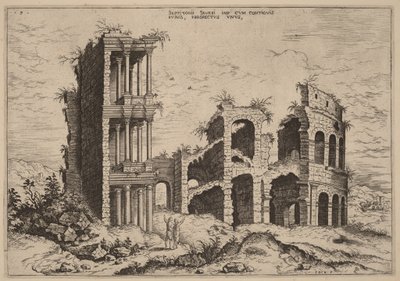 Septizonium og Colosseum af Hieronymus Cock