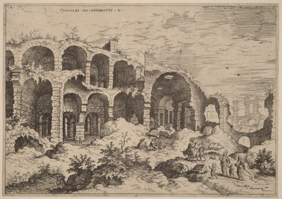 Tredje udsigt over Colosseumet af Hieronymus Cock