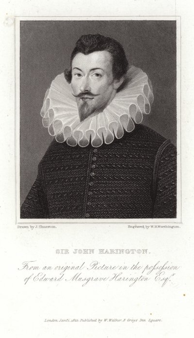Portræt af Sir John Harington af Hieronymus Custodis