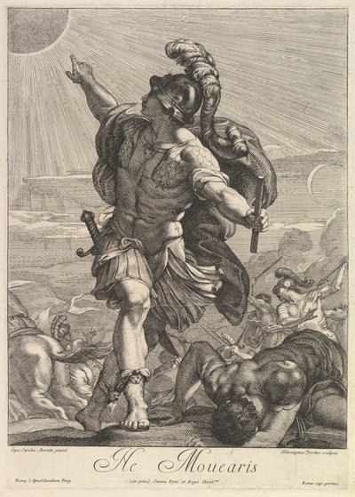 Josva befaler solen at stå stille. af Hieronymus Ferroni