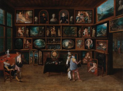 Connoisseurs at a Gallery, første tredjedel af det 17. århundrede.. af Hieronymus II . Francken