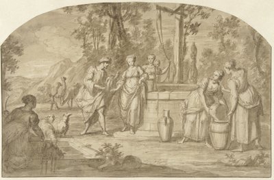 Eliezer og Rebekka ved brønden af Hieronymus Lapis