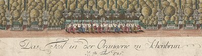 Tysk: Festen i orangeriet på Schönbrunn - 7. februar 1786 af Hieronymus Loschenkohl