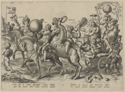 Ungdom The Four Ages of Man and Death (serietitel) af Hieronymus Wierix