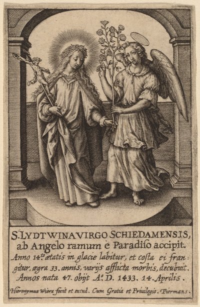 S. Lydtwina Jomfru Schiedamensis ... af Hieronymus Wierix