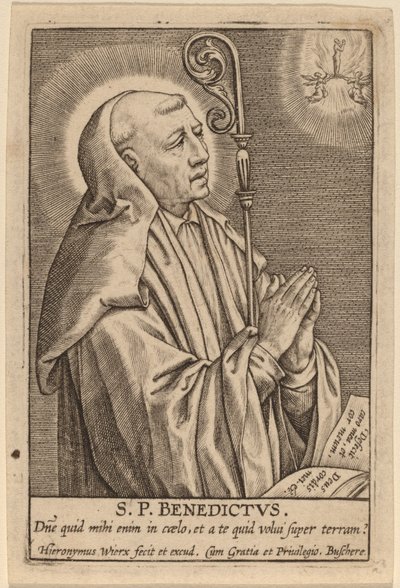 Sankt Benedikt af Hieronymus Wierix