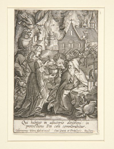 Sankt Anthonys fristelse af Hieronymus Wierix