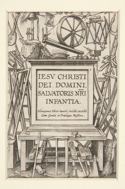 Titelside fra The Life of the Infant af Hieronymus Wierix