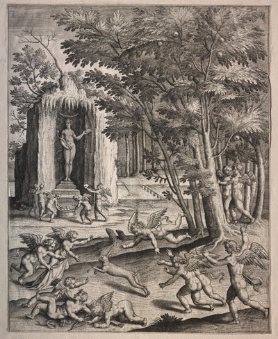 Amorer på leg. af Hieronymus or Jerome Wierix