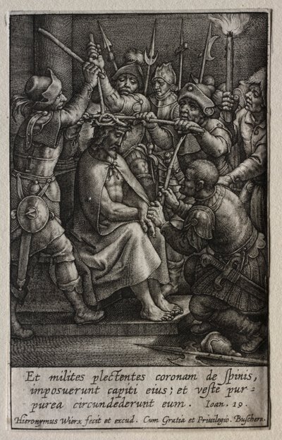 The Passion: The Crowning with Thorns. af Hieronymus or Jerome Wierix