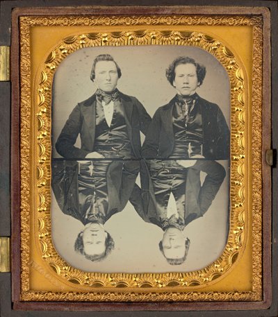 Portræt af to mænd,ca. 1850 (foto) af Higgins