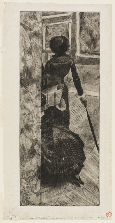 Mary Cassatt i malerigalleriet på Louvre af Hilaire Germain Edgar Degas