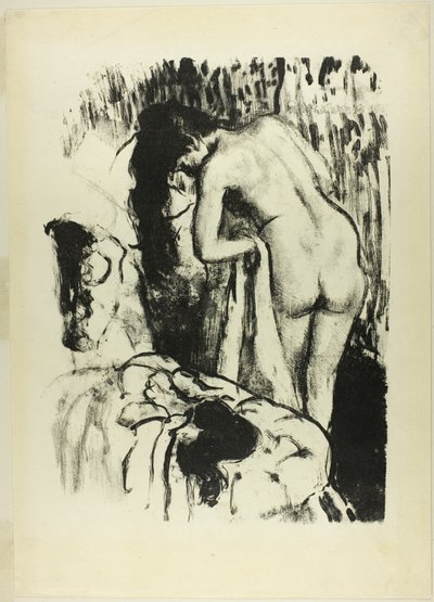 Nøgen kvinde står og tørrer sig af Hilaire Germain Edgar Degas