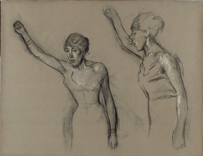 Studie af en sanger af Hilaire Germain Edgar Degas