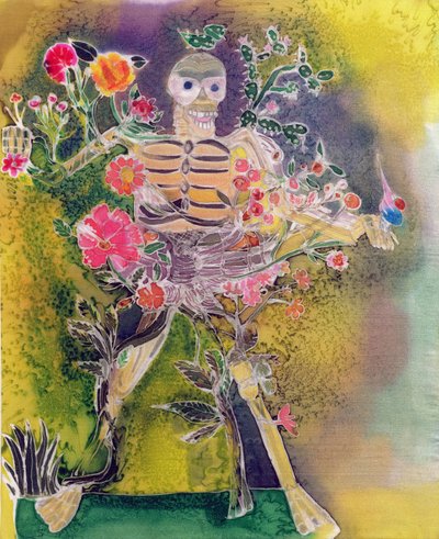 Day of the Dead, 2006 (farvestoffer på silke) af Hilary Simon