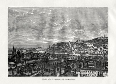 Lyon og Croix-Rousses højder, Frankrig, 1879 af Hildibrand